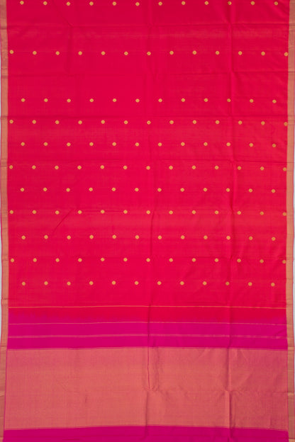 Soft Silk Butta Pinkish Red Saree