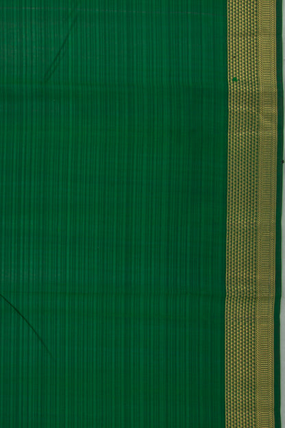 Soft Silk Plain Dark Green Saree