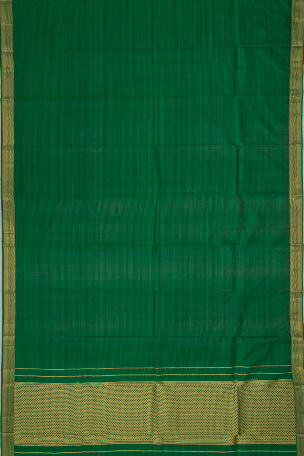 Soft Silk Plain Dark Green Saree