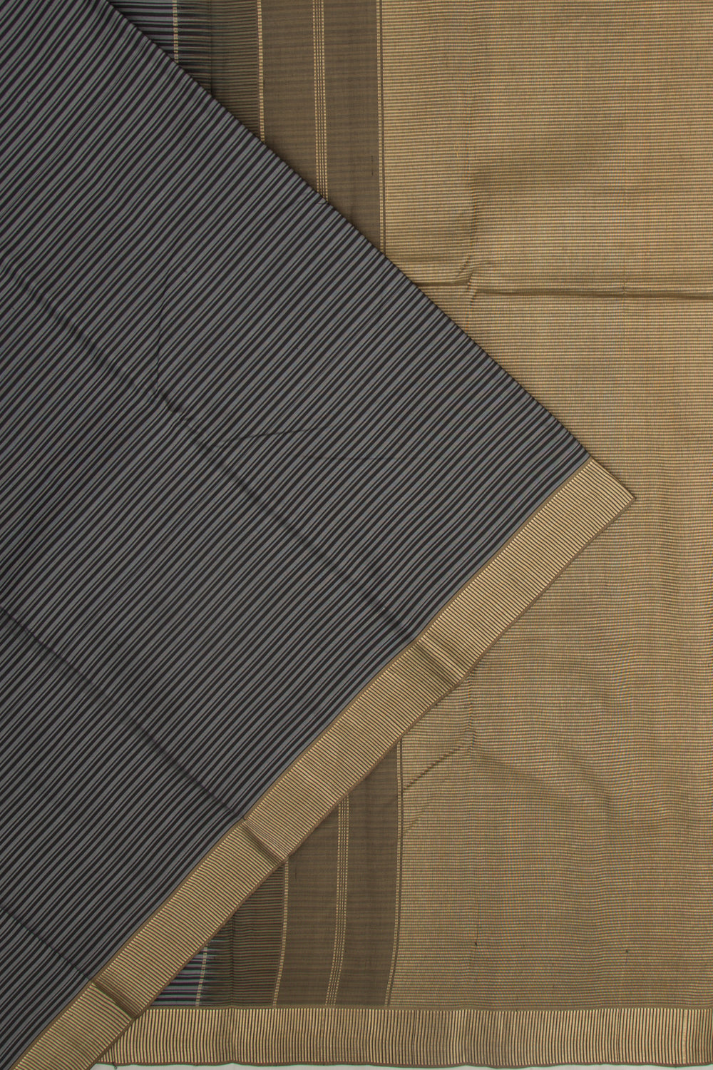 Soft Silk Lines Black And Grey Saree