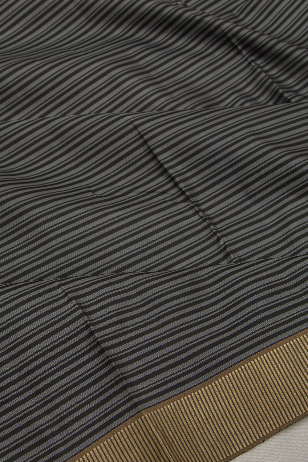 Soft Silk Lines Black And Grey Saree