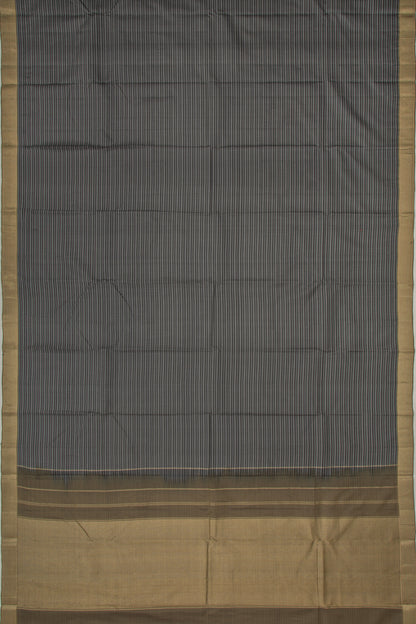 Soft Silk Lines Black And Grey Saree