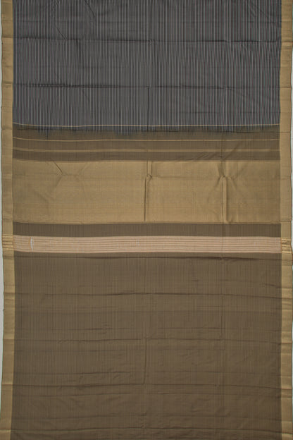 Soft Silk Lines Black And Grey Saree