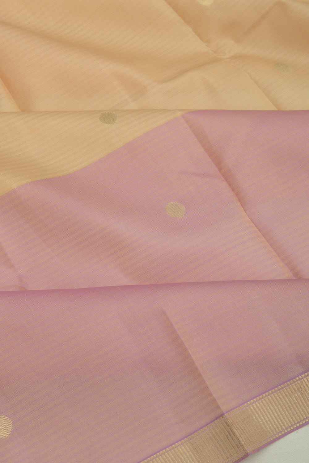 Coimbatore Soft Silk Half And Half Butta Cream And Lavender Saree