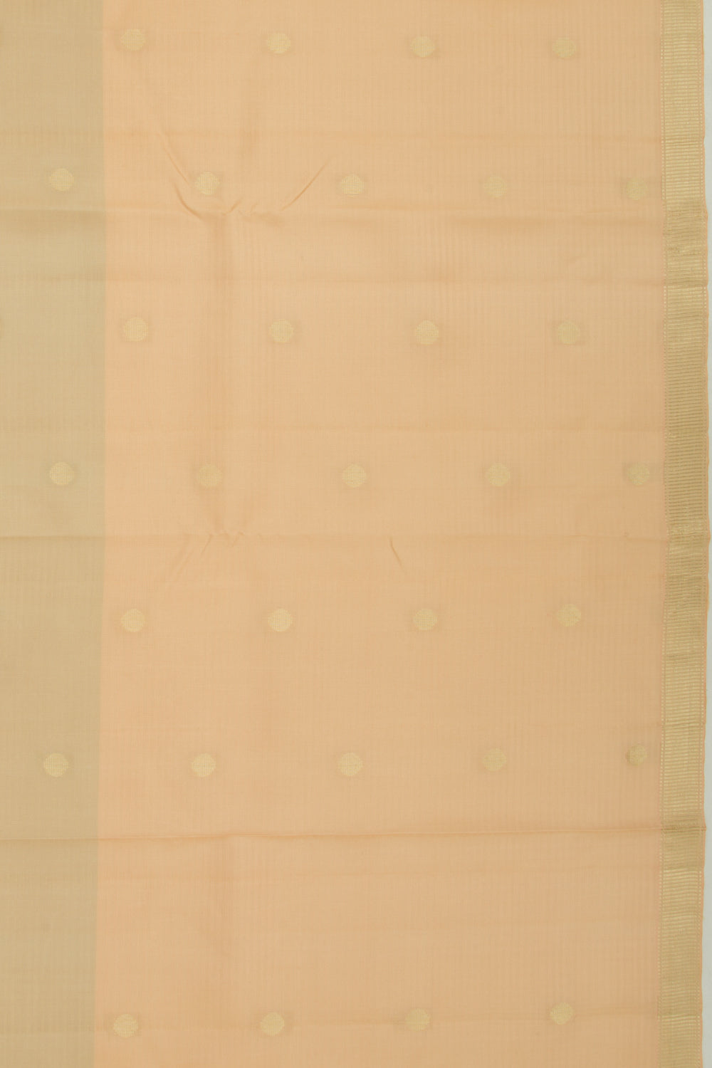Coimbatore Soft Silk Half And Half Butta Cream And Pastel Orange Saree