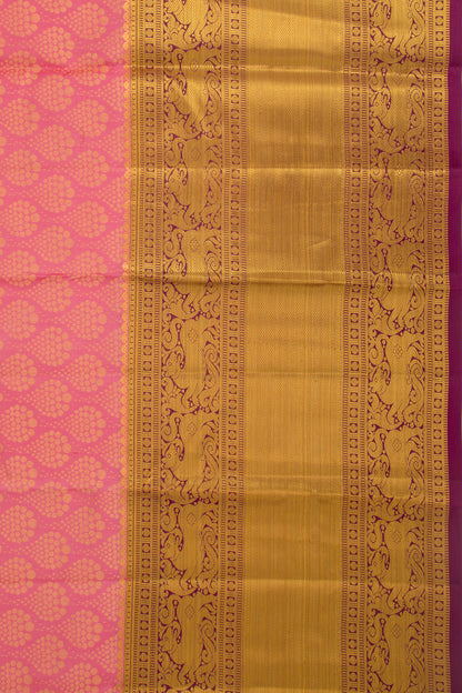 Taranga Kanchi Silk Brocade Pink Saree
