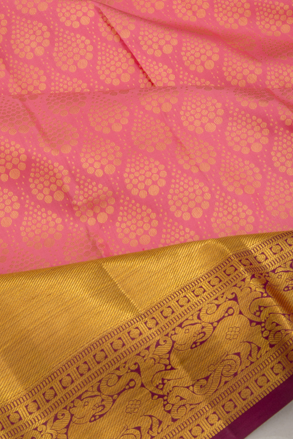 Taranga Kanchi Silk Brocade Pink Saree