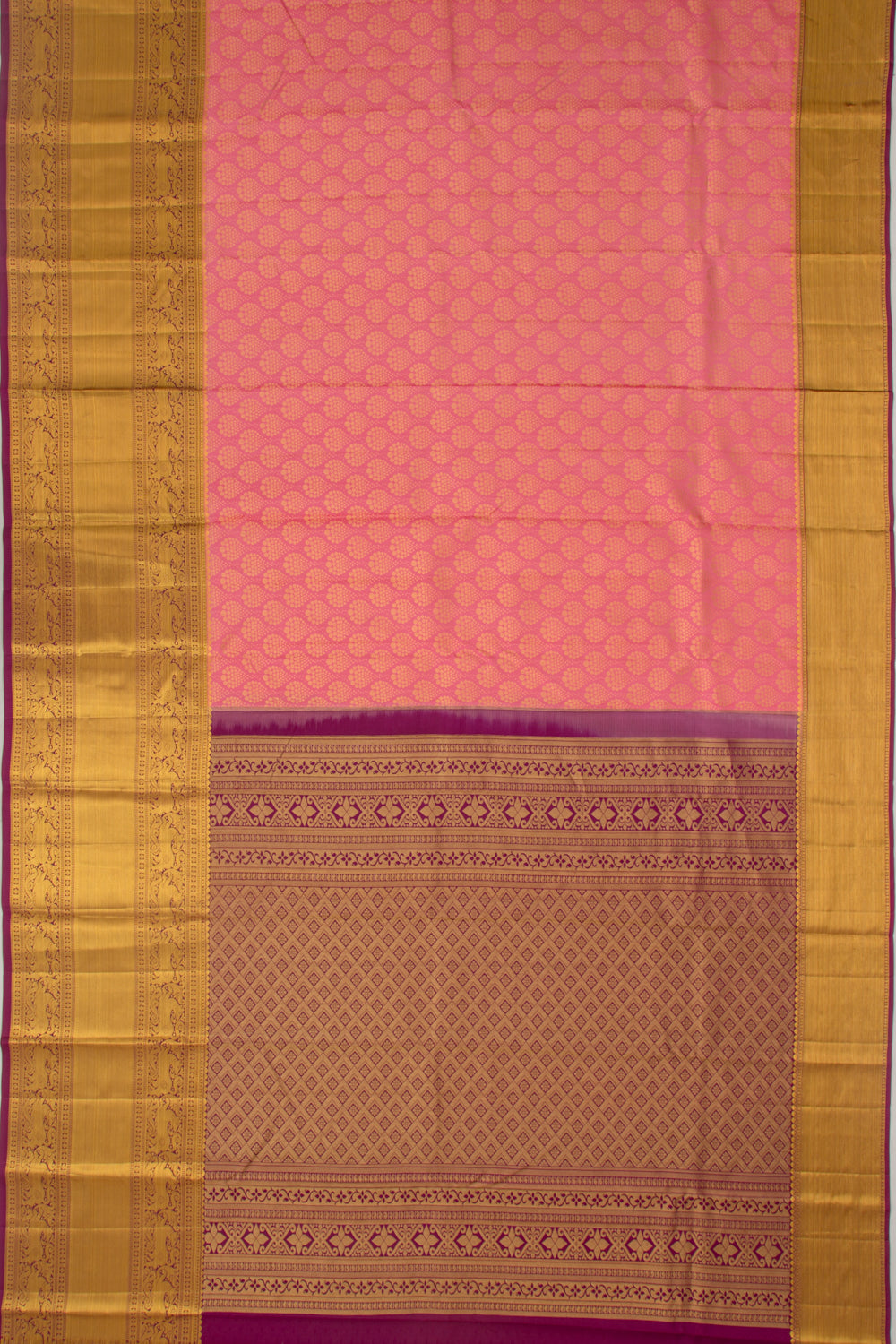 Taranga Kanchi Silk Brocade Pink Saree