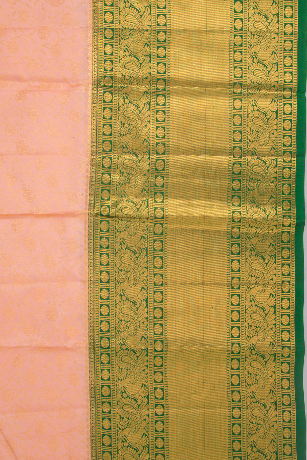 Taranga Kanchi Silk Jaal Pastel Orange Saree