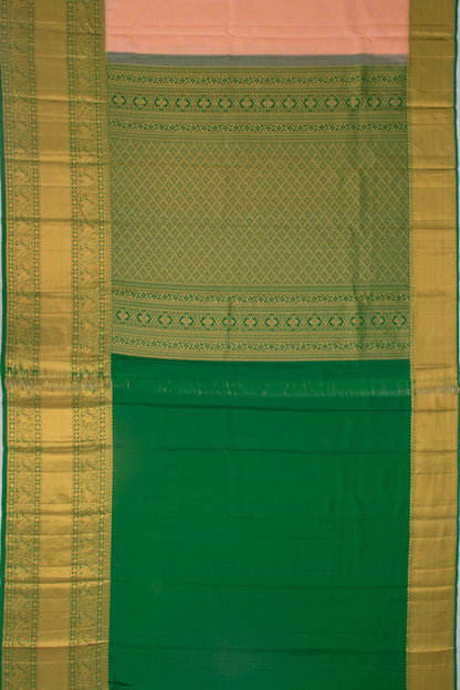 Taranga Kanchi Silk Jaal Pastel Orange Saree