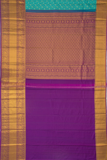 Taranga Kanchi Silk Jaal Sky Blue Saree