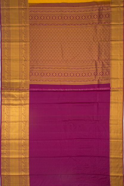 Taranga Kanchi Silk Brocade Yellow Saree