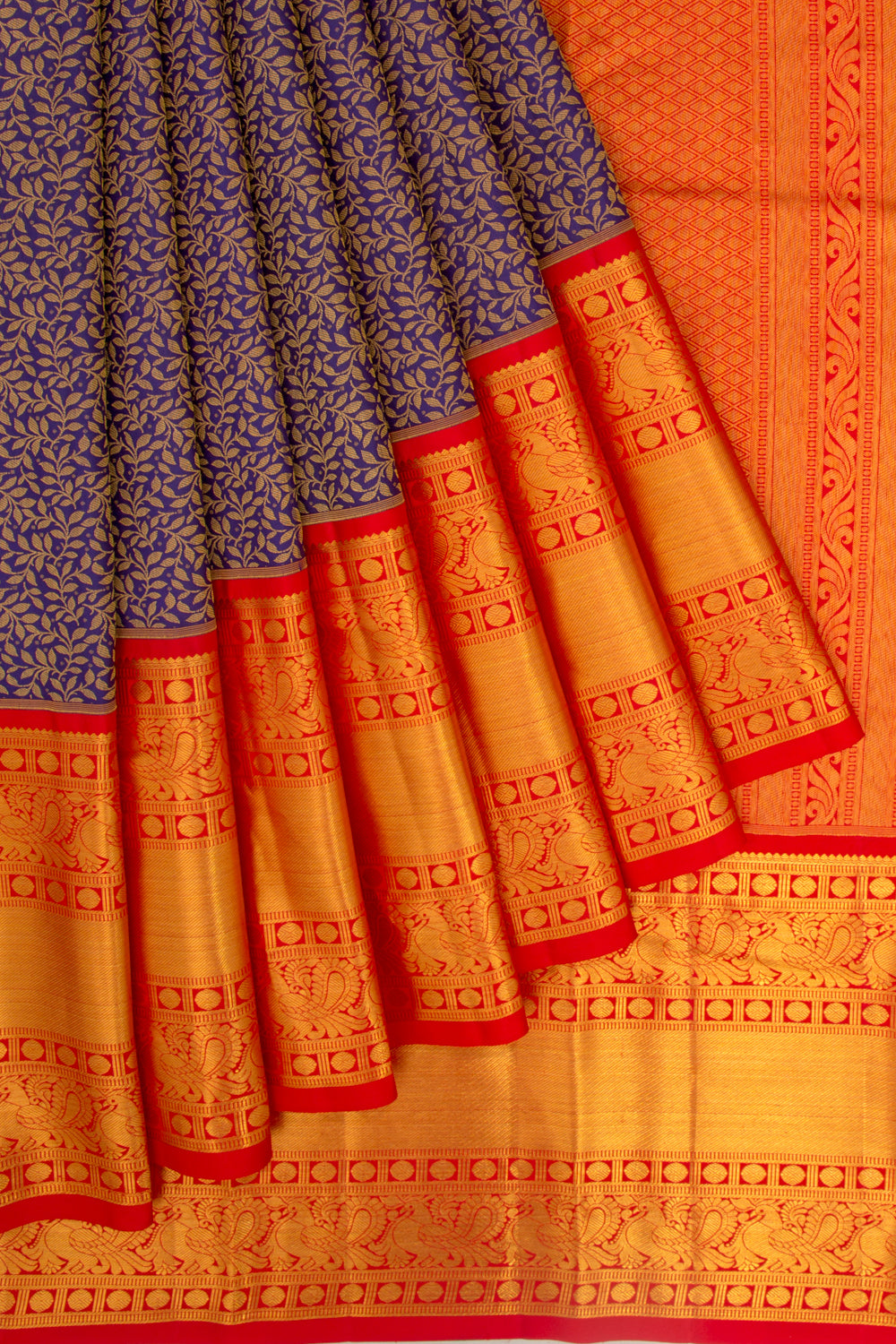 Taranga Kanchi Silk Brocade Dark Blue Saree