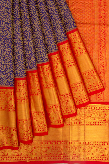 Taranga Kanchi Silk Brocade Dark Blue Saree