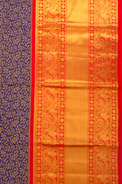 Taranga Kanchi Silk Brocade Dark Blue Saree