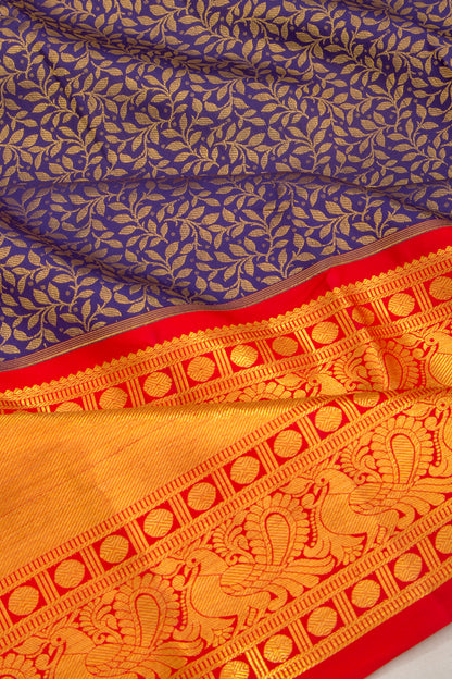 Taranga Kanchi Silk Brocade Dark Blue Saree
