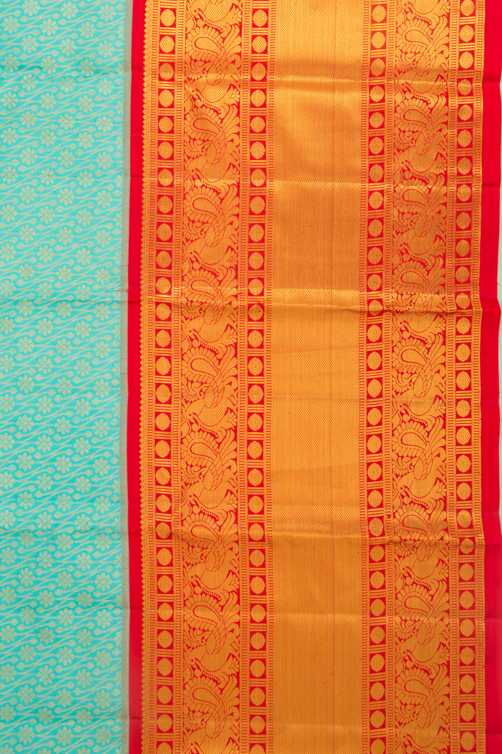 Taranga Kanchi Silk Brocade Sea Green Saree