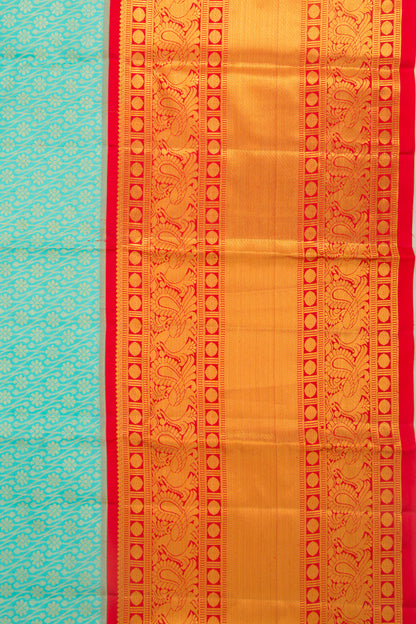 Taranga Kanchi Silk Brocade Sea Green Saree
