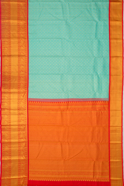 Taranga Kanchi Silk Brocade Sea Green Saree