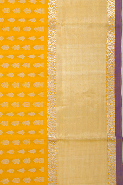 Venkatagiri Silk Butta Yellow Saree