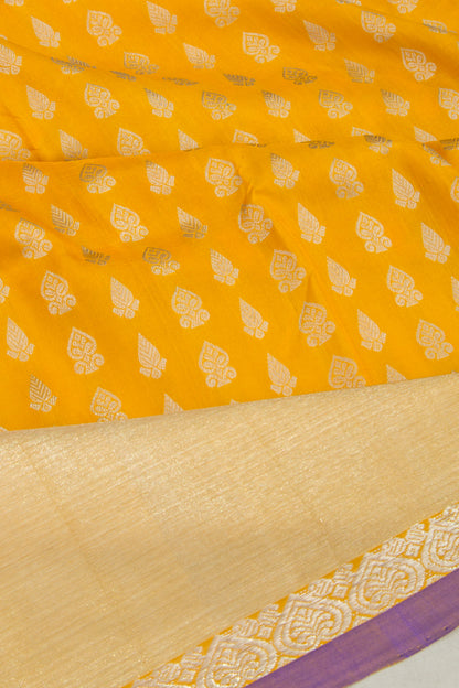 Venkatagiri Silk Butta Yellow Saree