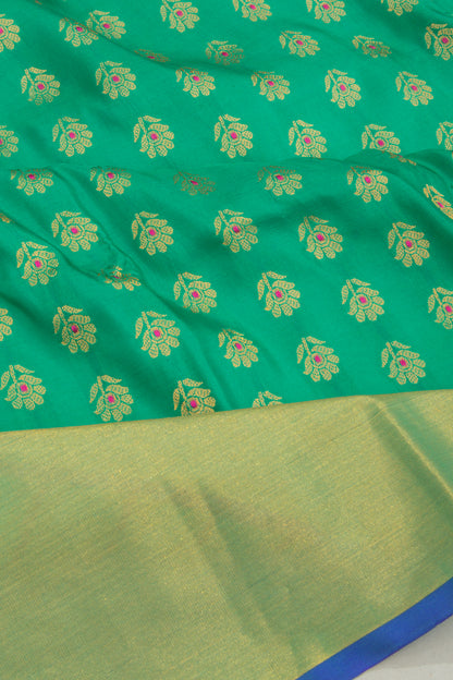 Venkatagiri Silk Butta Sea Green Saree