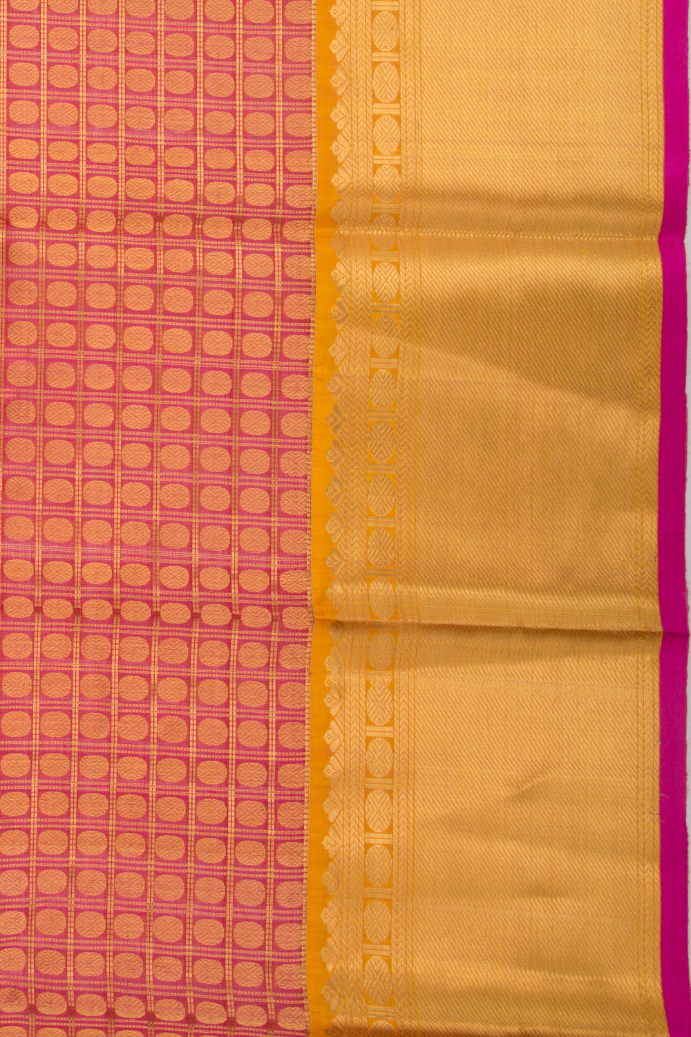 Kanchipuram Kora Organza Checks And Butta Maroon Saree