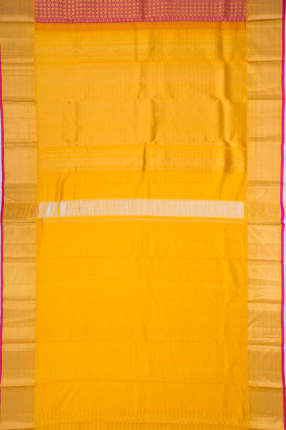 Kanchipuram Kora Organza Checks And Butta Maroon Saree