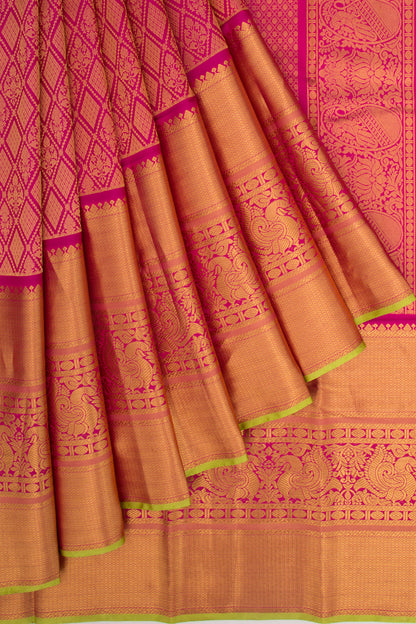 Taranga Kanchi Silk Brocade Pink Saree