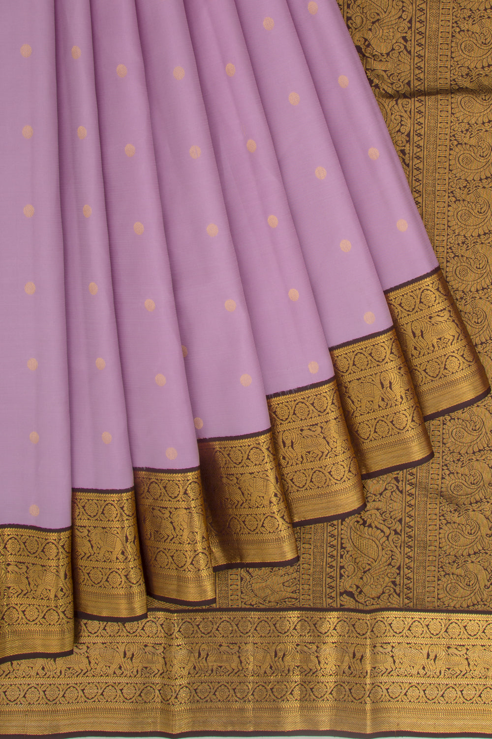 Kanchipuram Silk Butta Lavender Saree
