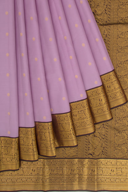 Kanchipuram Silk Butta Lavender Saree