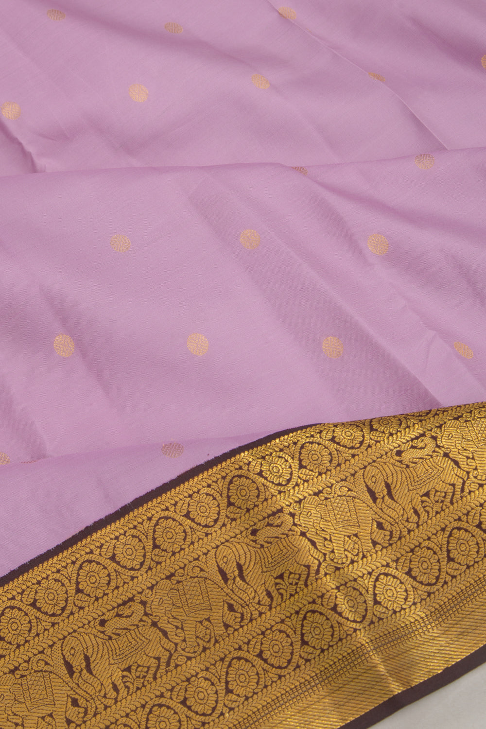Kanchipuram Silk Butta Lavender Saree