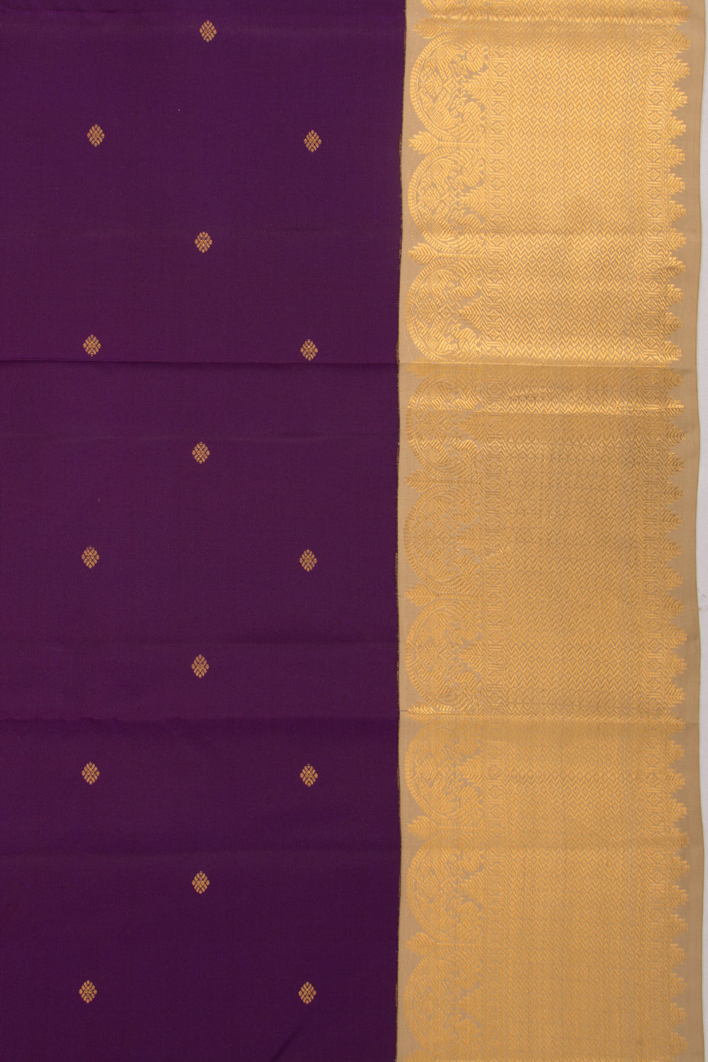 Kanchipuram Silk Butta Purple Saree