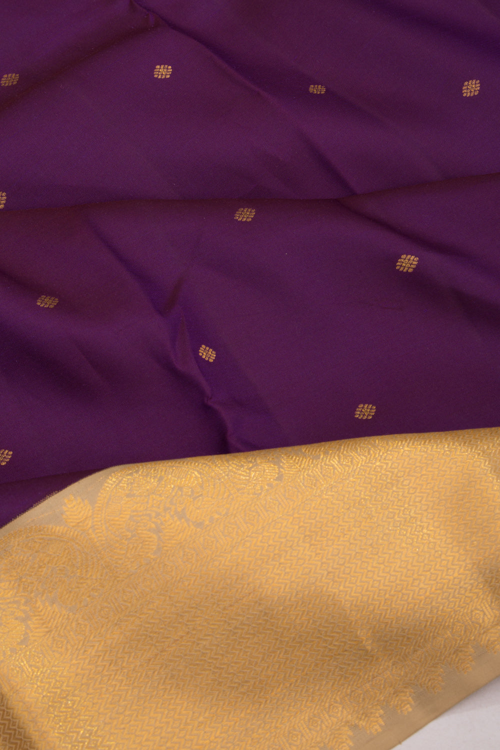 Kanchipuram Silk Butta Purple Saree