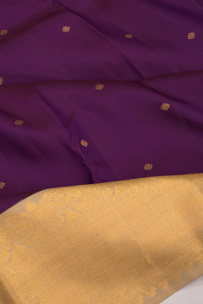 Kanchipuram Silk Butta Purple Saree