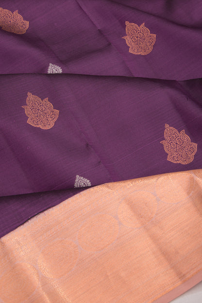 Kanchipuram Silk Butta Purple Saree