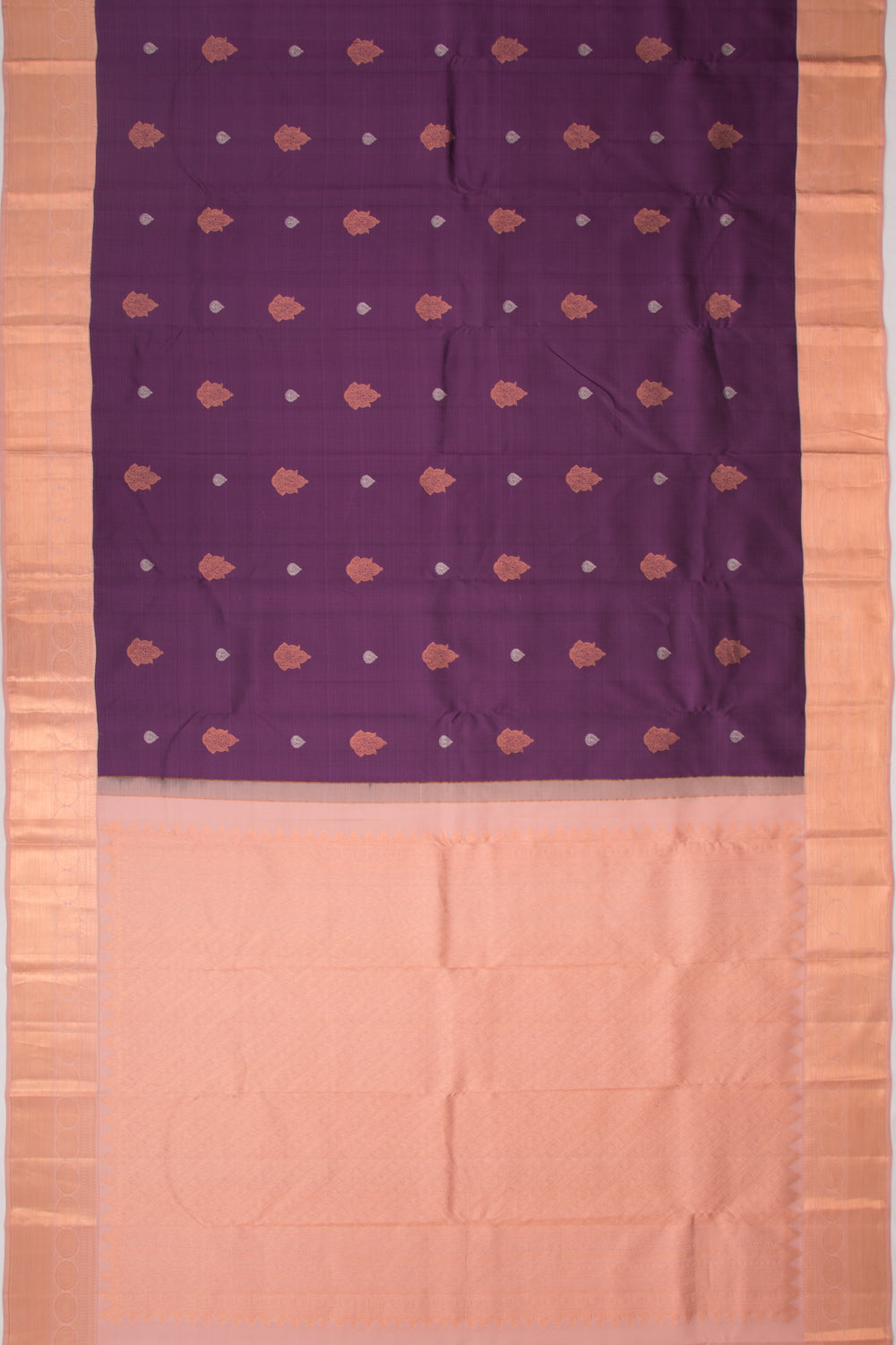 Kanchipuram Silk Butta Purple Saree
