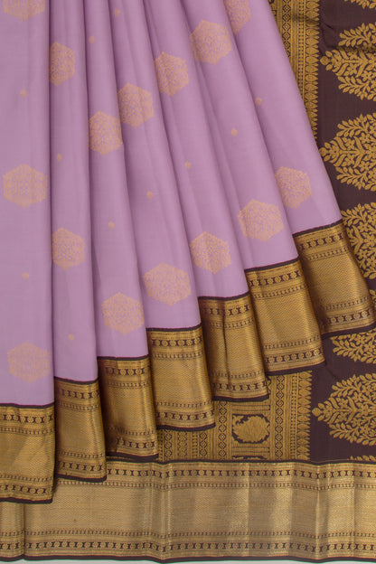 Kanchipuram Silk Butta Lavender Saree