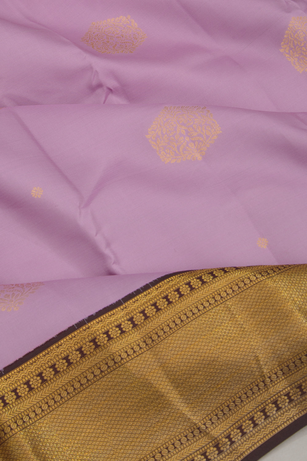 Kanchipuram Silk Butta Lavender Saree