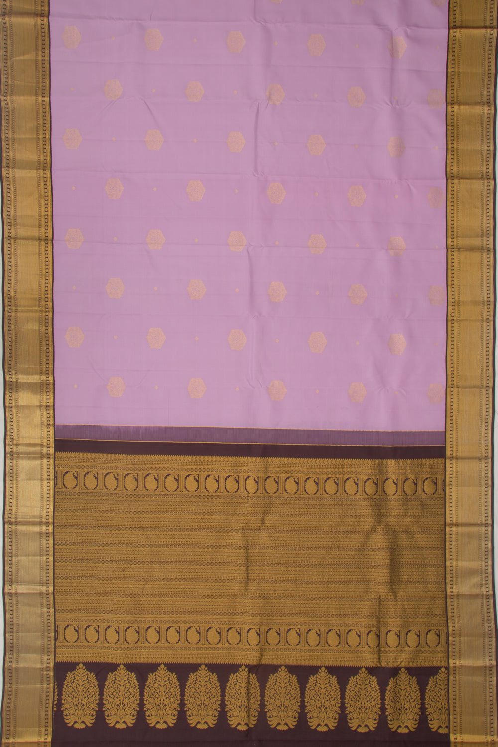 Kanchipuram Silk Butta Lavender Saree