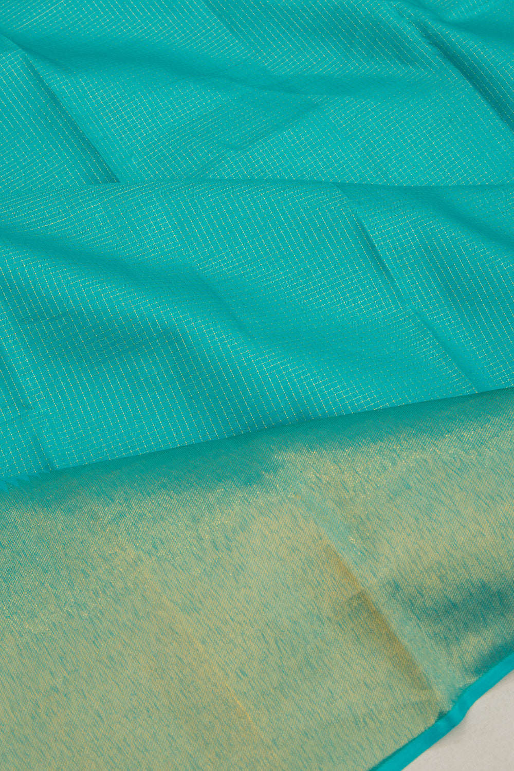 Kanchipuram Silk Checks Sky Blue Saree