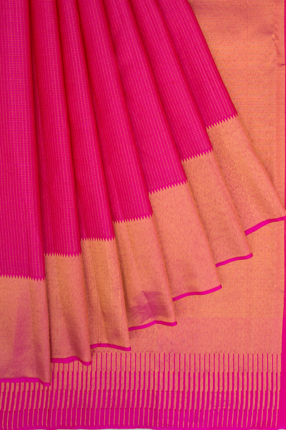 Kanchipuram Silk Checks Pink Saree