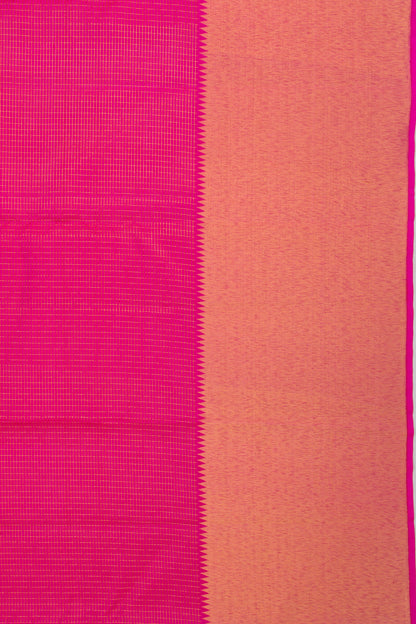 Kanchipuram Silk Checks Pink Saree