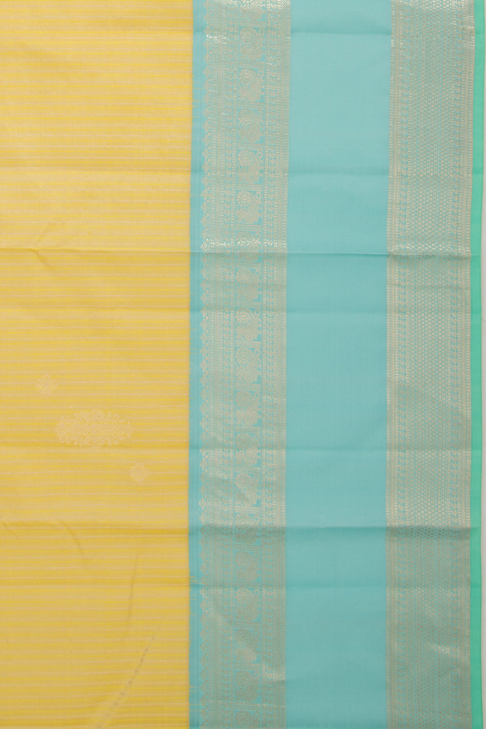 Taranga Kanchi Silk Brocade Lemon Yellow Saree