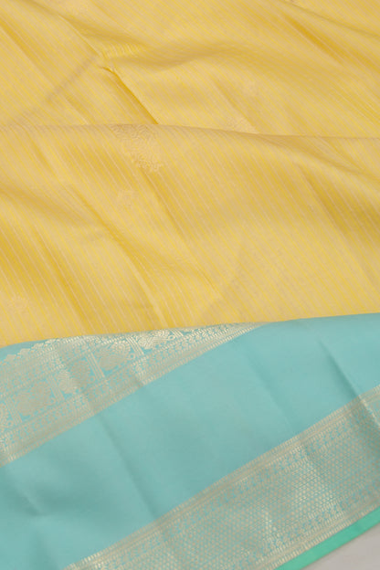 Taranga Kanchi Silk Brocade Lemon Yellow Saree