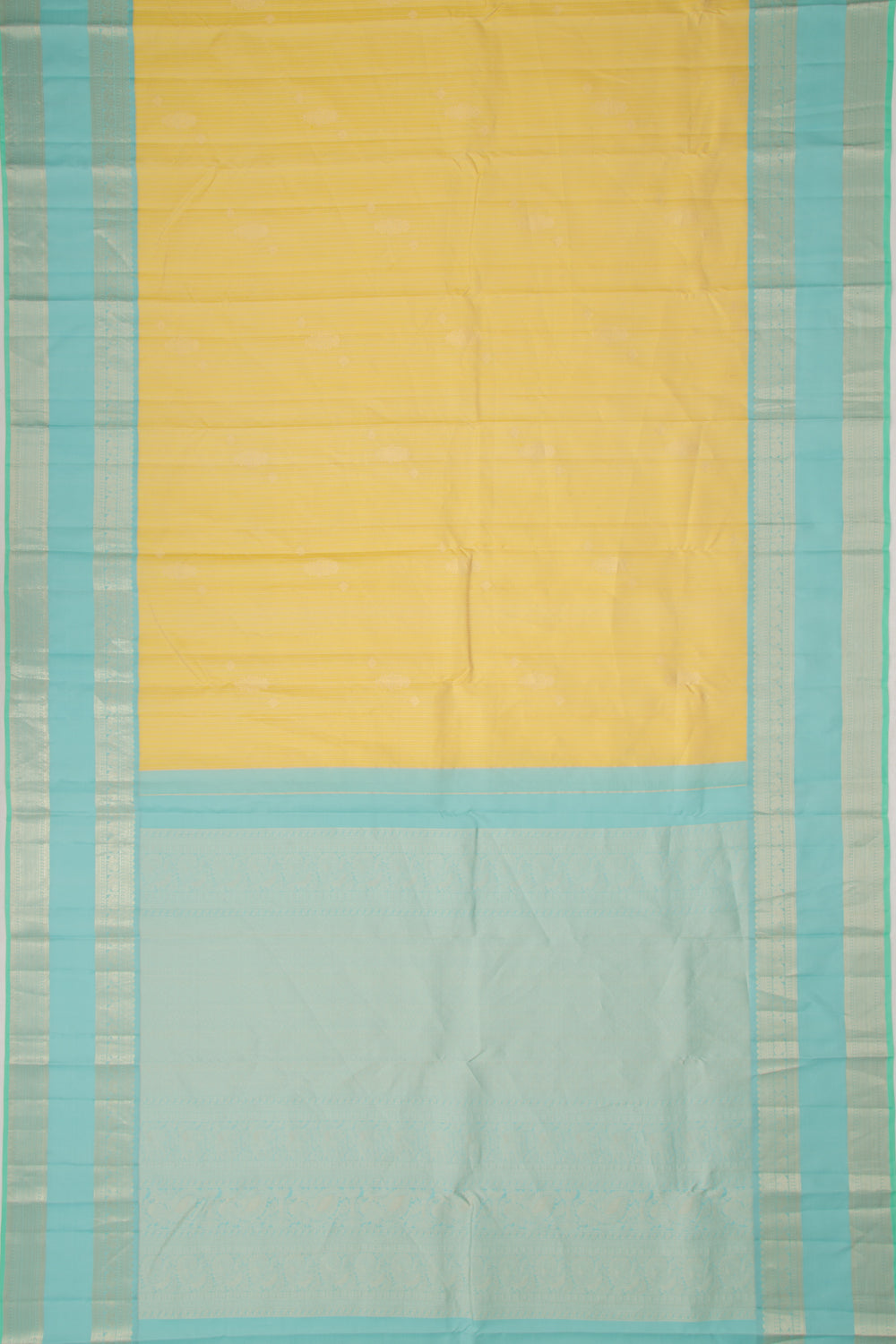 Taranga Kanchi Silk Brocade Lemon Yellow Saree