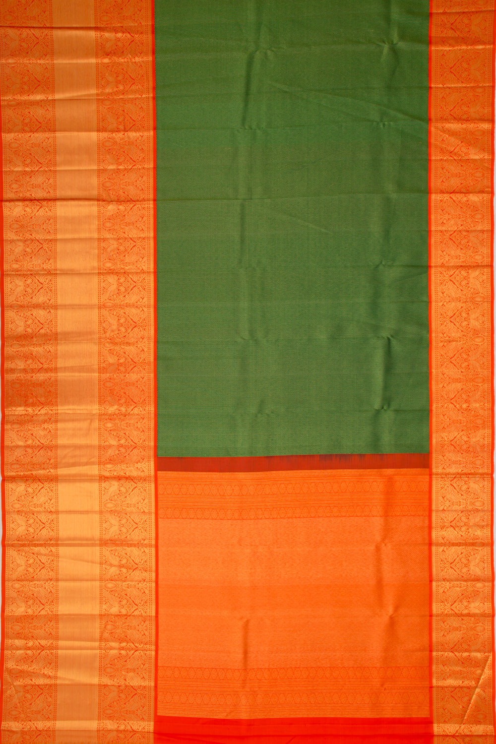 Kanchipuram Silk Brocade Green Saree