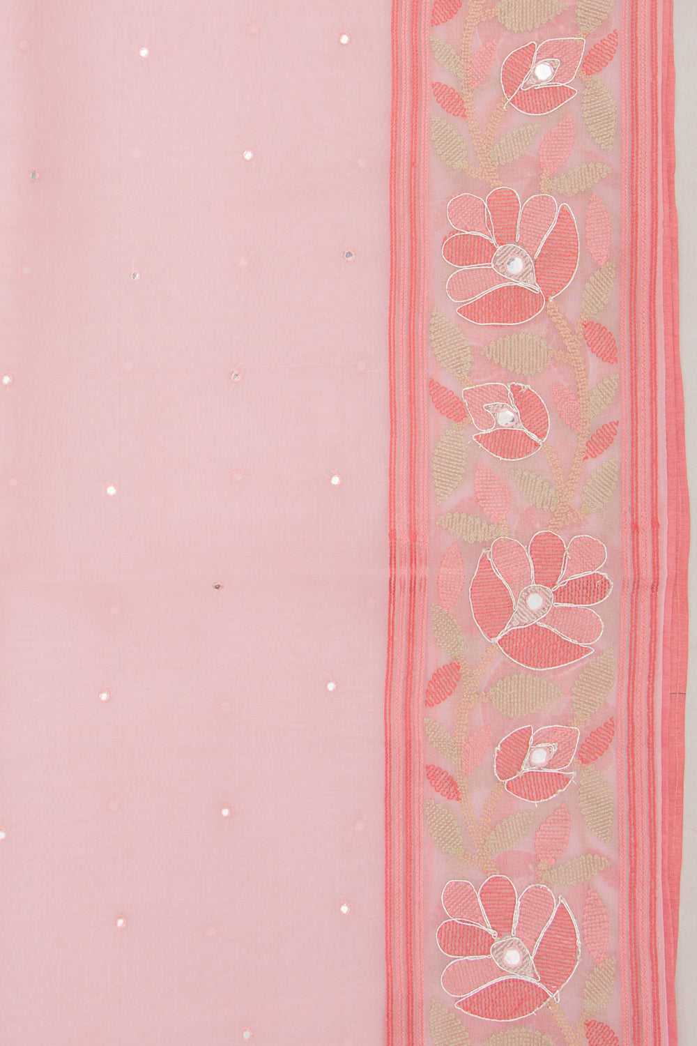 Organza Butta Pink Saree