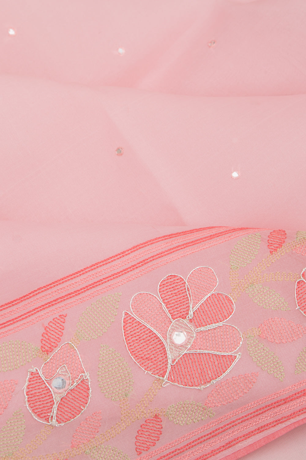 Organza Butta Pink Saree