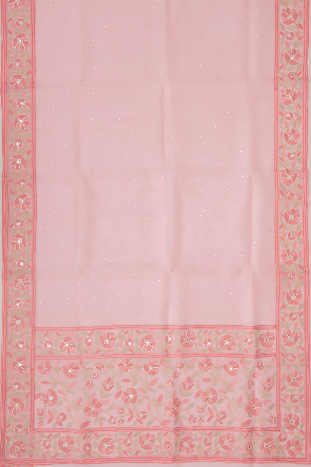 Organza Butta Pink Saree